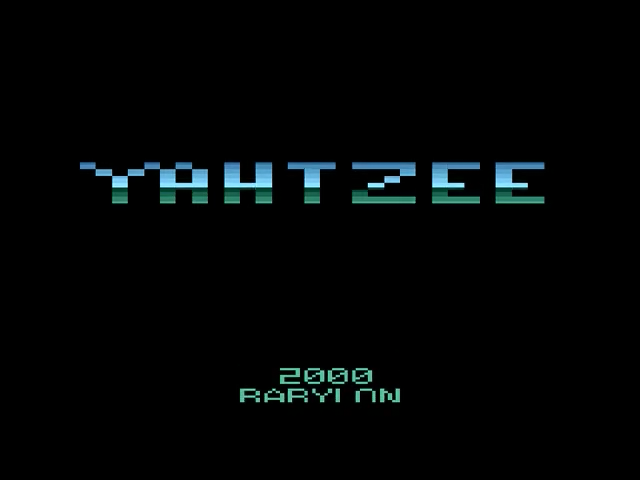 Yahtzee (Homebrew) — Title screen
